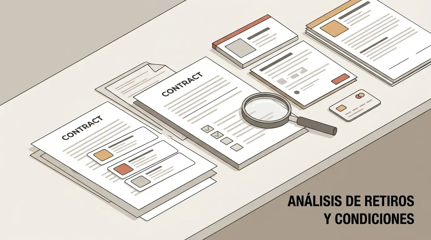 Opiniones, términos de retirada y documentación de una reclamación